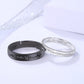 Black and white ECG couple ring, student couple ring