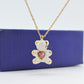 Heart Necklace with Swarovski Elements Beating Heart Necklace Female Bear Crystal Exquisite and Fashionable Clavicle Chain