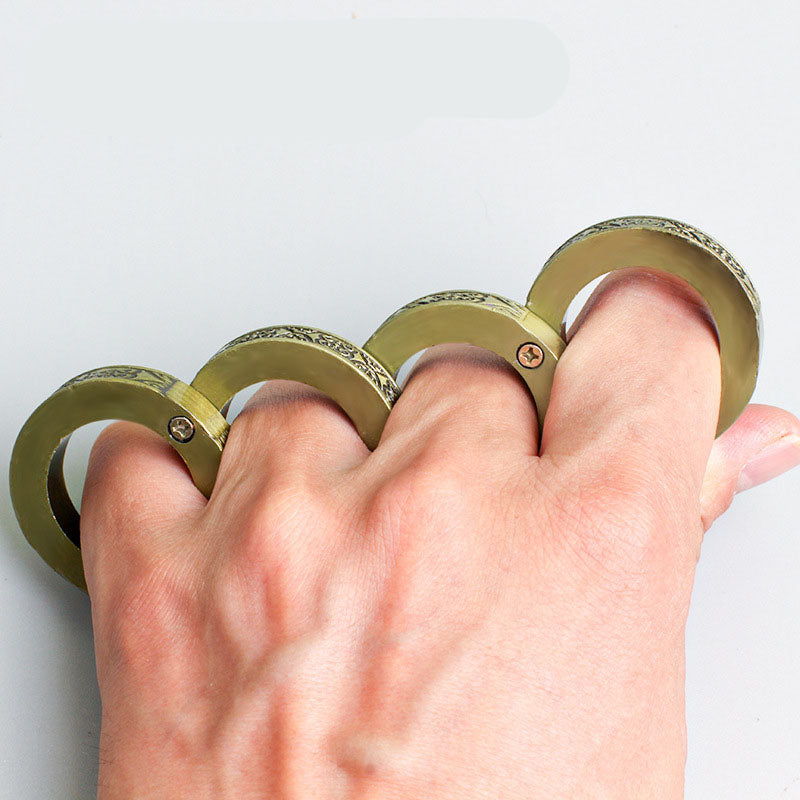 丨Knuckles self-defense four-finger multifunctional knuckles outdoor survival broken window fist buckle