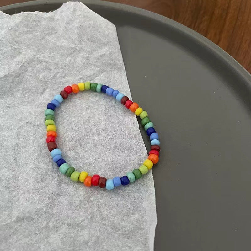 Colorful Smiley Beaded Bracelet