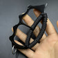 Finger tiger self-defense, four-finger hand buckle, iron fist ring, car fist buckle, fist gloves, weapon, titanium metal defense, hand brace