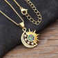 Sun Moon Couple Necklace Pair of Magnet Men and Women Simple Personality Gift