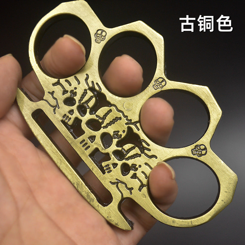 Cross-border skulls, three ghost fingers, tiger hand buckles, fist gloves, fist rings, self-defense, four-finger fist buckles, rings, finger rings