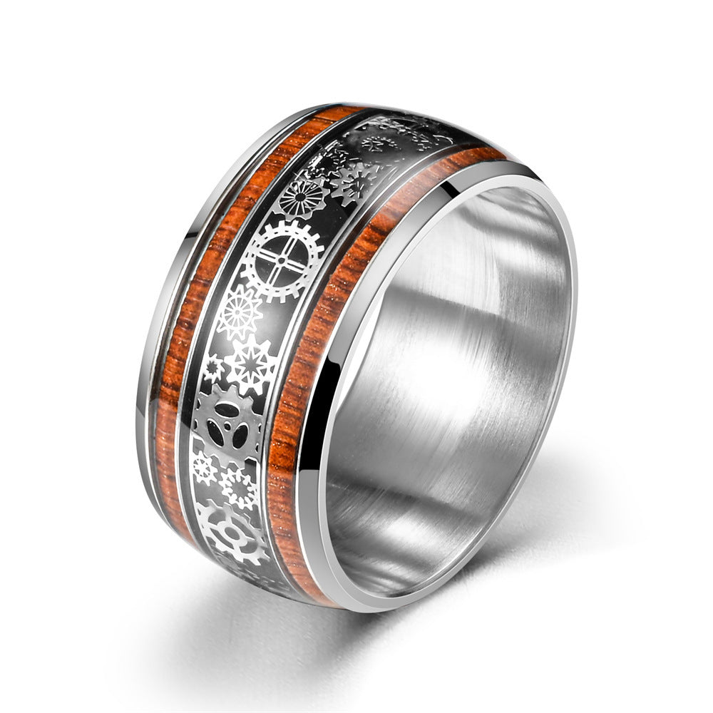 10MM three-line wood grain gear ring