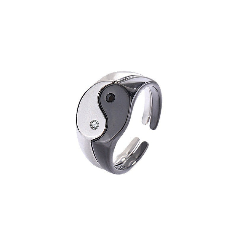 The new Tai Chi Bagua pattern ring has a sense of luxury, creative stacking combo set, and the opening of the index finger ring for couples is adjustable