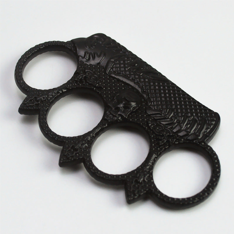 Sea King cross-border four-finger ring buckle martial arts training finger tiger hand buckle fist buckle defense fist glove fish scale four-finger buckle fist ring