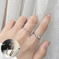 Palace Style S925 Silver geometric ring Female retro fashion colorful drop glaze opening ring Literary index finger ring