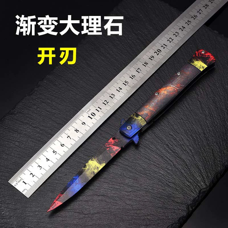 CSGO peripheral dagger weapon model entity folding uncut stainless steel game hand toy skeleton  knife