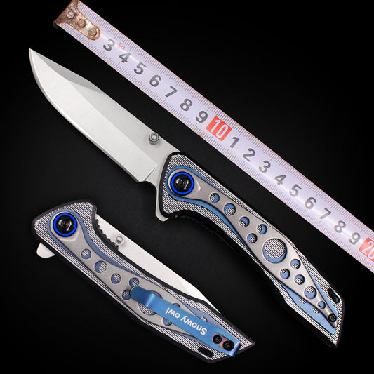 Collection craft folding knife outdoor anti-height hardness steel knife field survival camping portable sharp fruit knife
