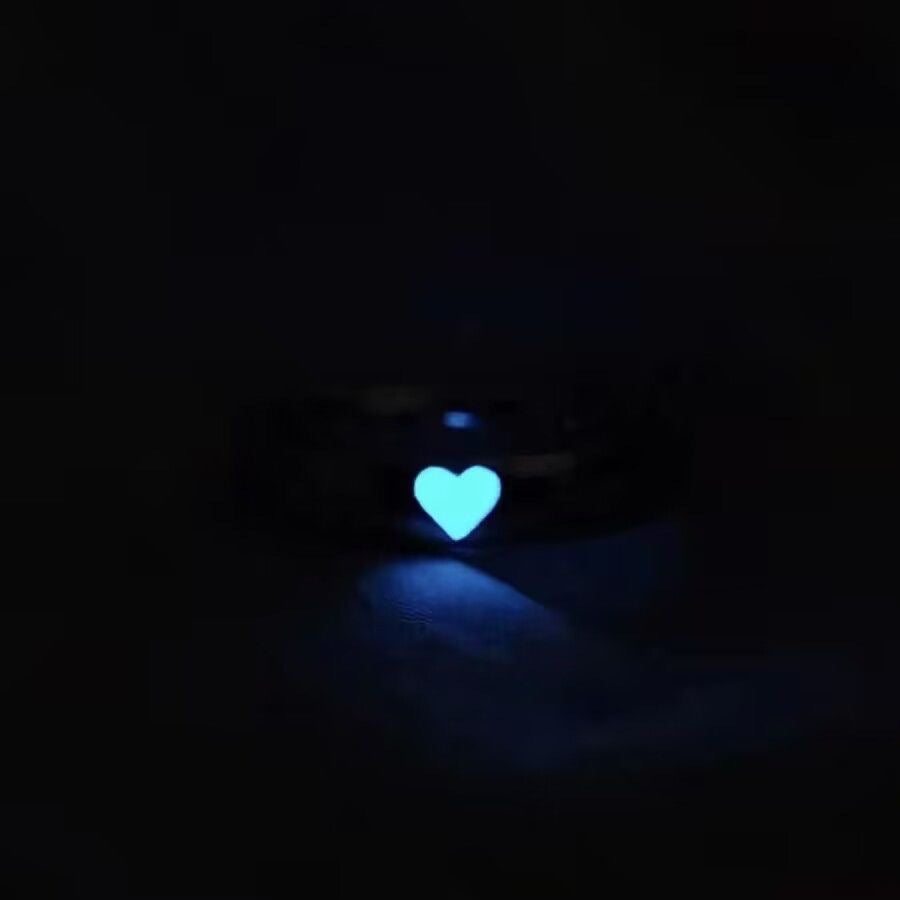 Love glowing ring with adjustable opening for couples as a gift for girlfriend
