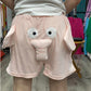 Elephant shorts Elephant couple shorts Dumbo shorts with ringing nose Funny pajamas