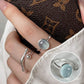ins Artistic Temperament Pearl Ring Female Vintage S925 Silver fashion