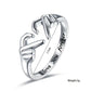 European and American couple ring, heart than heart opening, simple multi-purpose alloy couple ring
