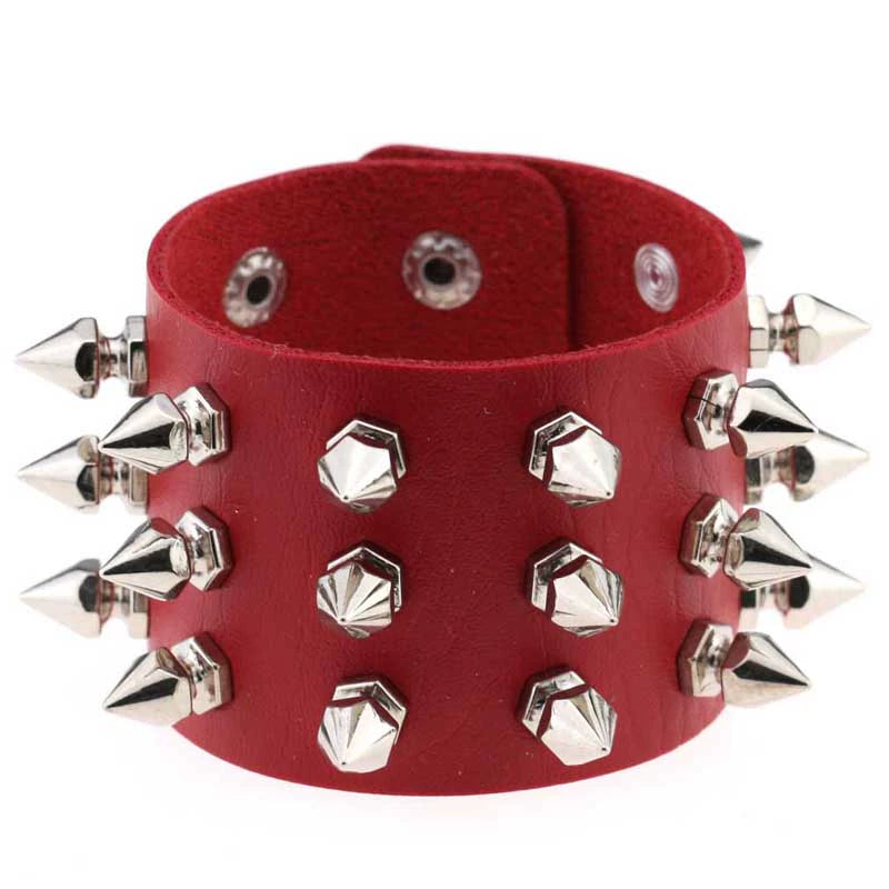Cowhide Bracelet Rivet Bracelet Hip-Hop Wristband Couple Jewelry Personality Bracelet