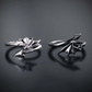 Male and female students Japanese and Korean simple living mouth ring gift personality creative angel demon wing couple pair of rings