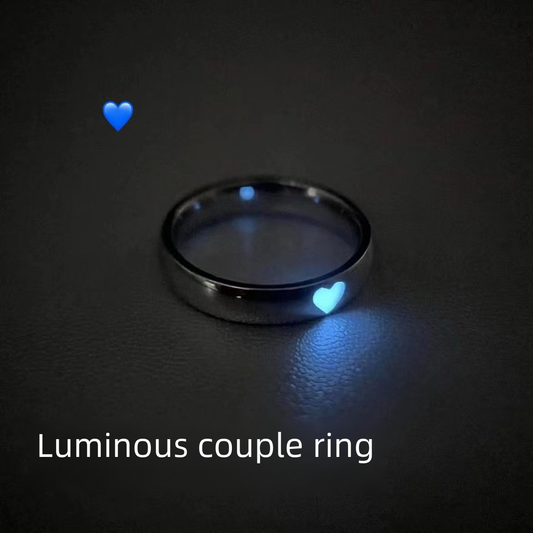 Japanese and Korean elemexsu niche love luminous ring living mouth adjustable couple pair of rings for girlfriend
