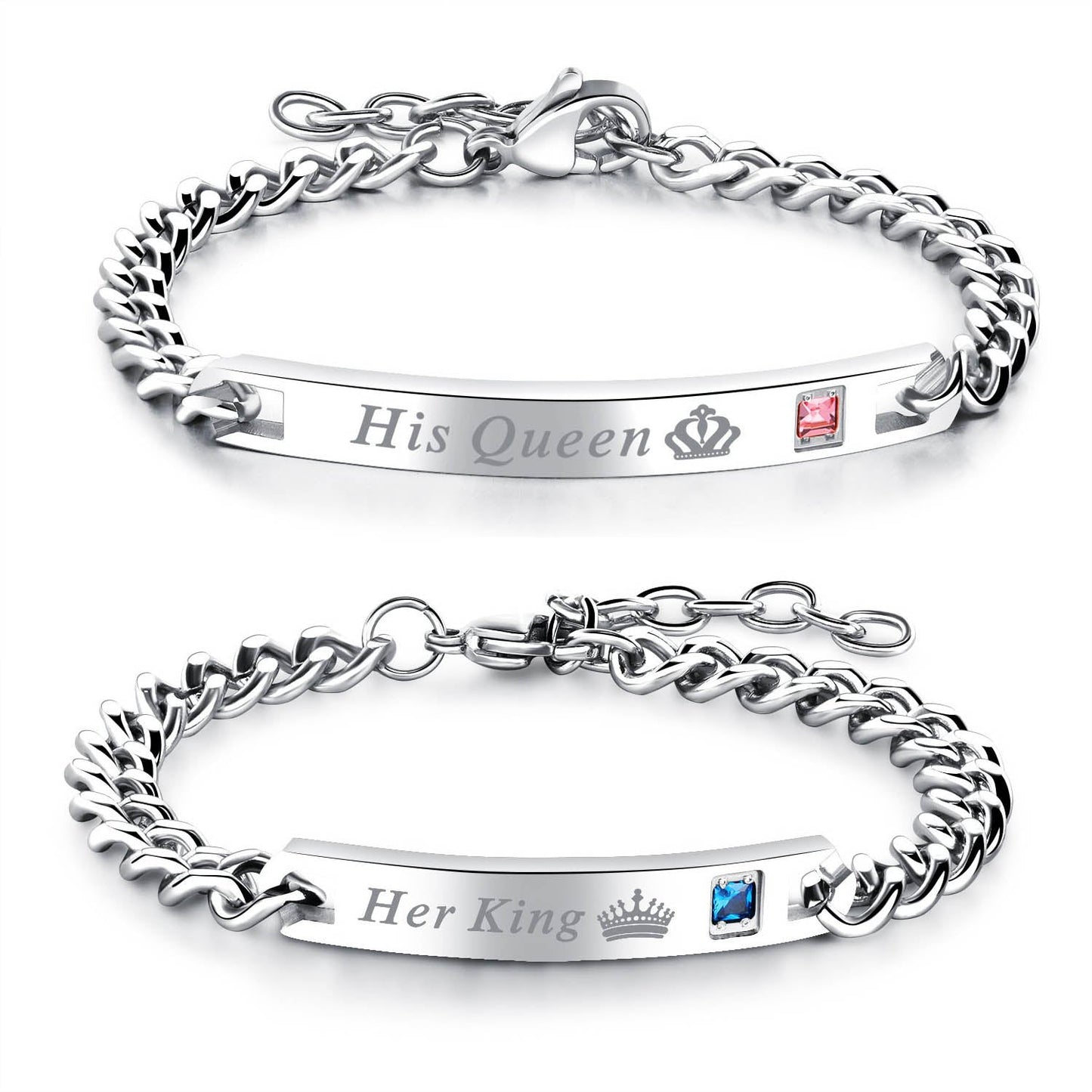 Beauty&Beast King&Queen Couples Matching Bracelet