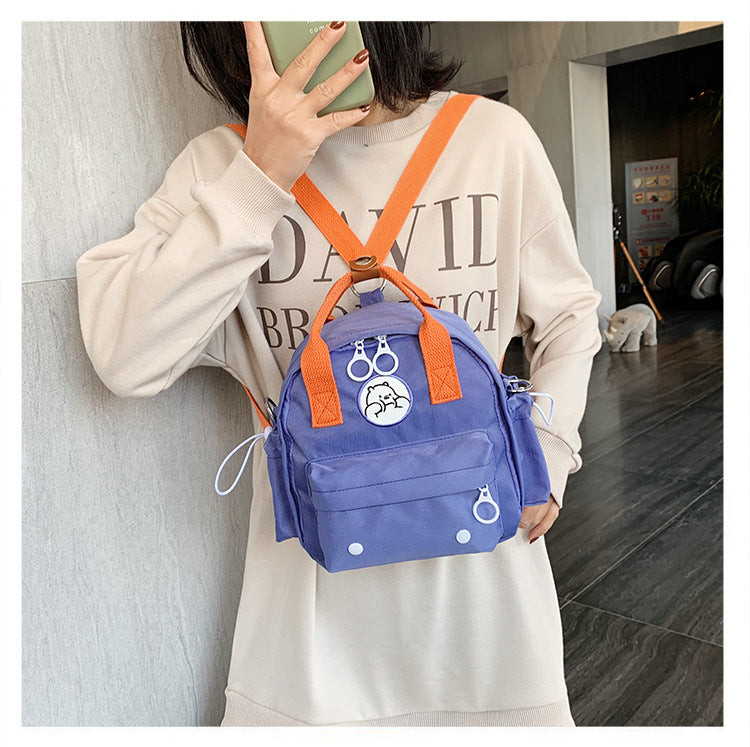 Mini backpack nylon Three-use Bag