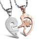 Heart and Key Puzzle "I Love You"Couples Best Friends Necklace