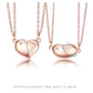 Rotating Acacia Bean Love Couple Necklace