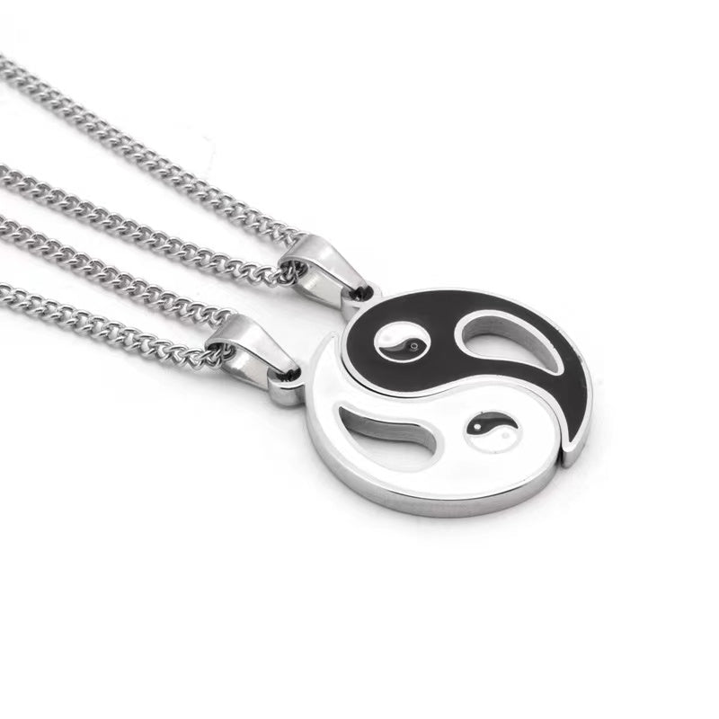 Fantastic Best Friends Yin Yang Necklaces Women Men Couple