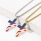 2pcs/set the US map Cross necklaces - BFF-GIFTS
