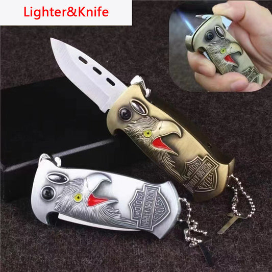Eagle Carving Lighter Knife Beer Opener 3 in 1 Multifunction Outdoor Campaign Tool - BFF-GIFTS