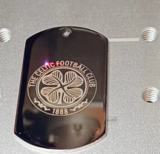 Football Club Keyring Personalised Double-Side Engraved (Club on the Front&Any name+Number or Any Words on the back)