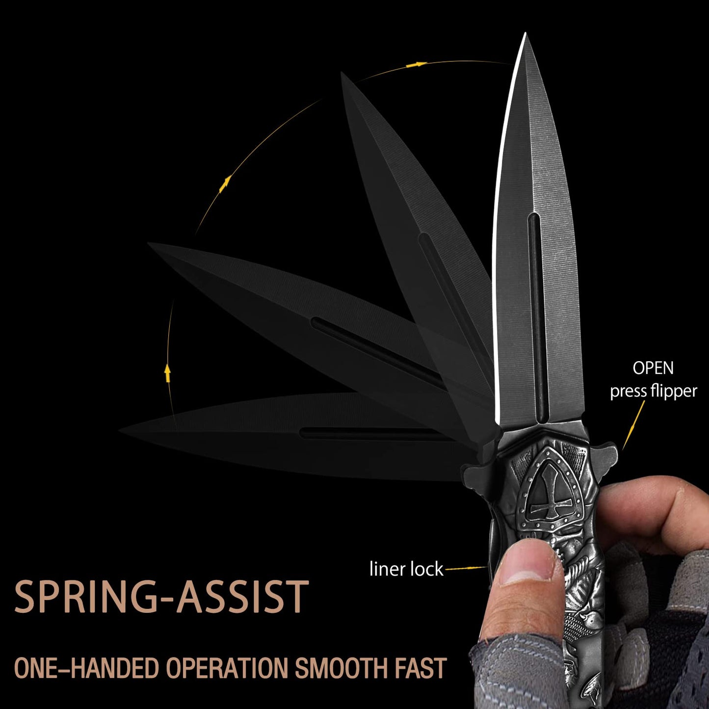 Crusader Knife Spring Assist Quick Open - BFF-GIFTS