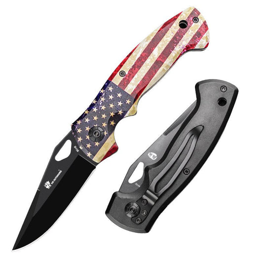 US UK Flag Patten Knife Out Door Camping Knife - BFF-GIFTS