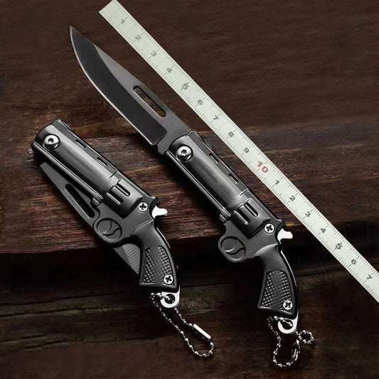 Shotgun Knife Easy Carry Gun Shape Tactical Folding Key Chain Knife
