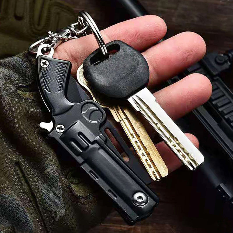 Shotgun Knife Easy Carry Gun Shape Tactical Folding Key Chain Knife