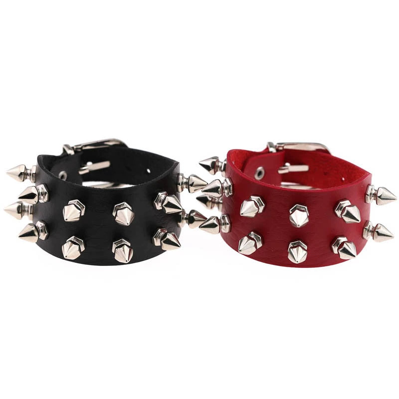Cowhide Bracelet Rivet Bracelet Hip-Hop Wristband Couple Jewelry Personality Bracelet