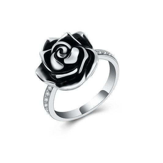 Rose Flower Ring Ashes Perfume Keeper Ring