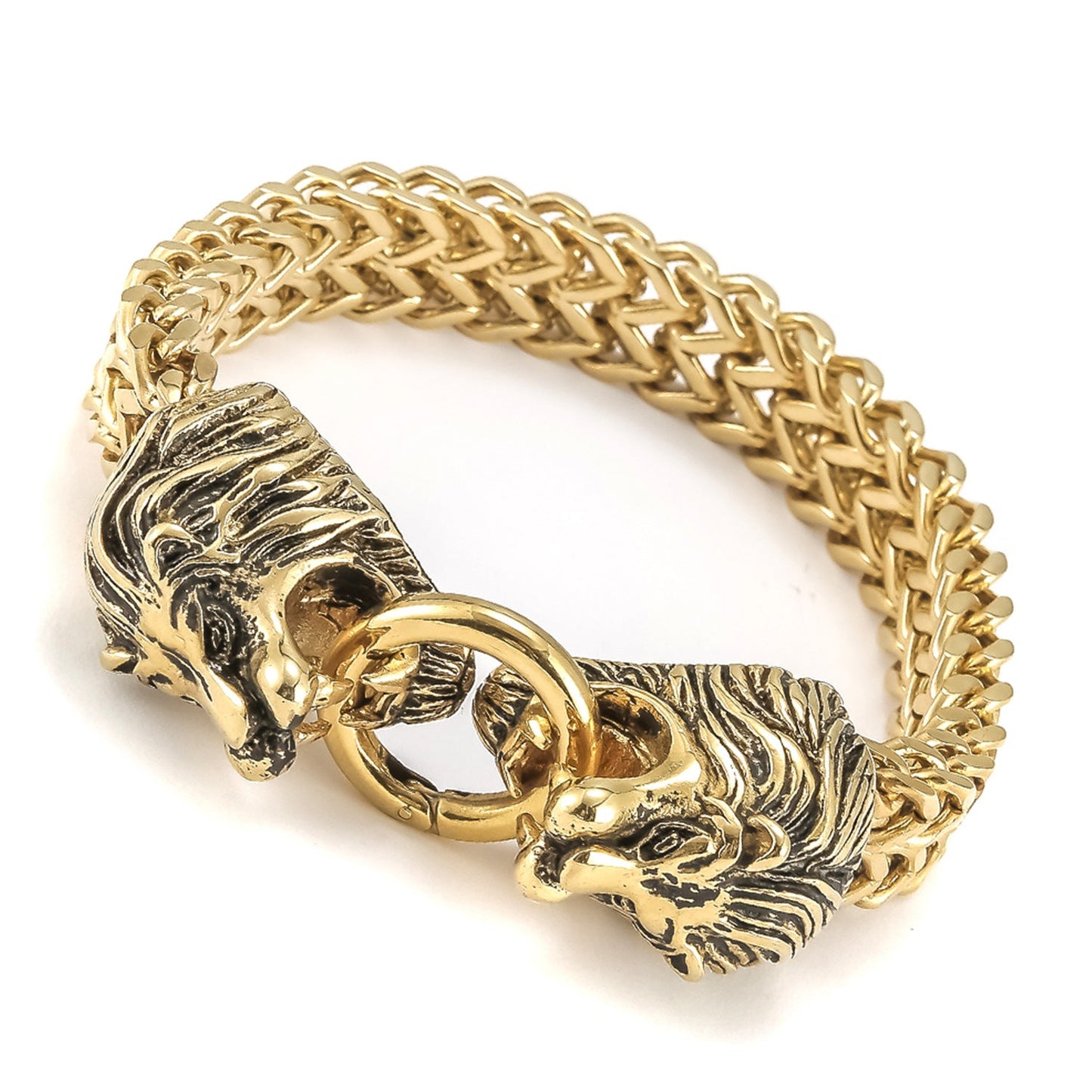 Double Lion Head Bracelet Men's Cool Bracelet