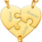 Engraved names 2-5 Best Friend Family Heart Shaped Matching Necklaces