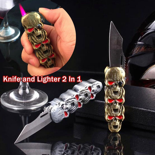丨Skull Lighter Knife Multifunction Outdoor Tool