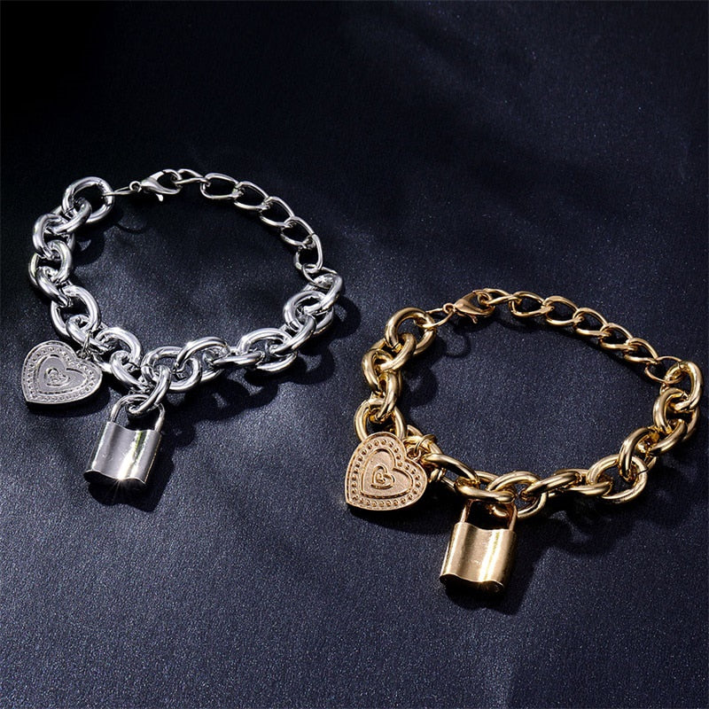 Punk Love Heart Bracelets