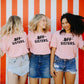 1pcs BFF SISTERS Letters Printing Matching T-Shirt