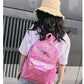 Strawberry Milk Embroidery PU School Bag