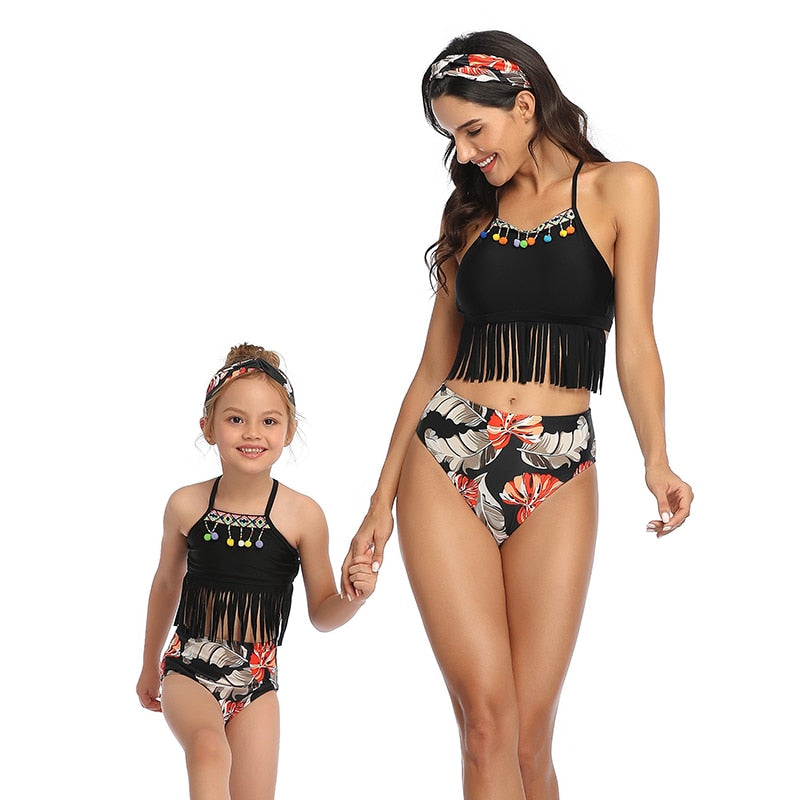 Family Mother Girl Sexy Swimwear