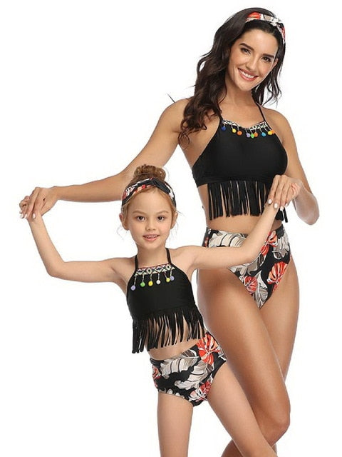 Family Mother Girl Sexy Swimwear