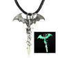 Vintage Luminous Glowing Sword Dragon Necklace