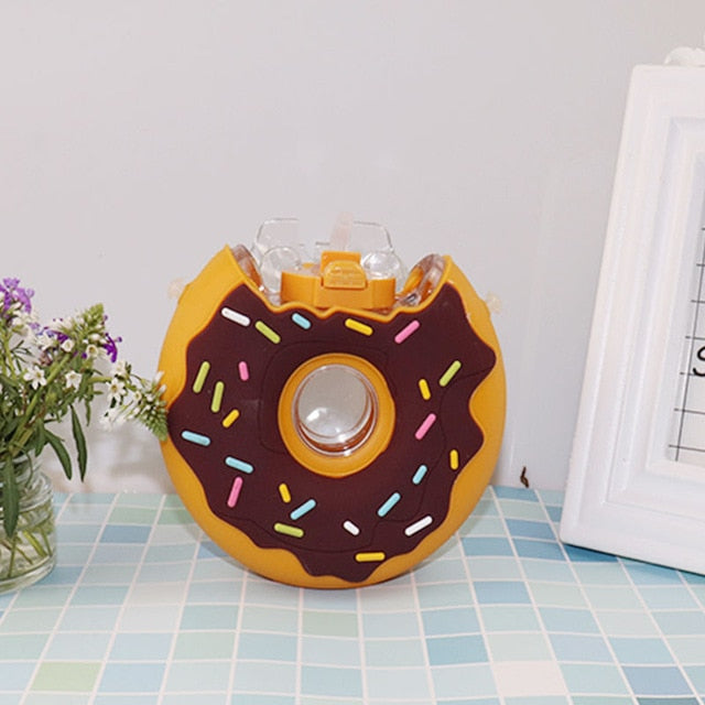 Donut kettle children's straw bottle