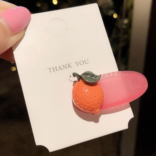 Cartoon Hair Clip Hairgrips Fruit Strawberry