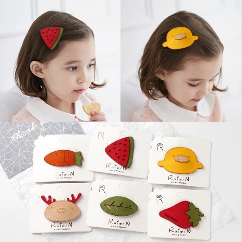 Fashion Cartoon  Fruit Animal Girls Cute Hairpins