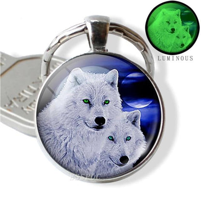 Luminous Glow In The Dark Wolf Key Chain Key Rings Holder