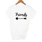 1pcs Best Friends Arrow T Shirt