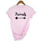 1pcs Best Friends Arrow T Shirt