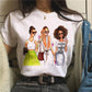 Women Best Friends Girl T-Shirt Girl Summer Casual Tops